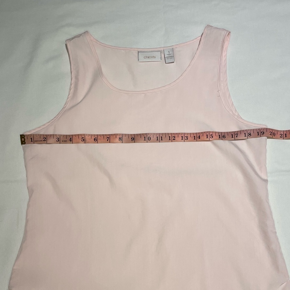 Chico’s Elegant Petal Pink Sleeveless Shell Top Size 1 - Picture 6 of 9